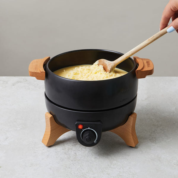 Set fonduta BOSKA Electric Party - 2,3L (EU Type F) nero - personalizzabile con logo
