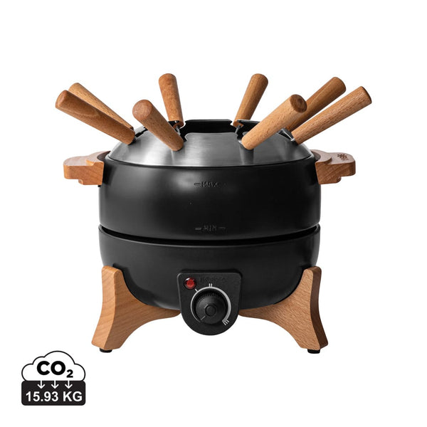 Set fonduta BOSKA Electric Party - 2,3L (EU Type F) nero - personalizzabile con logo