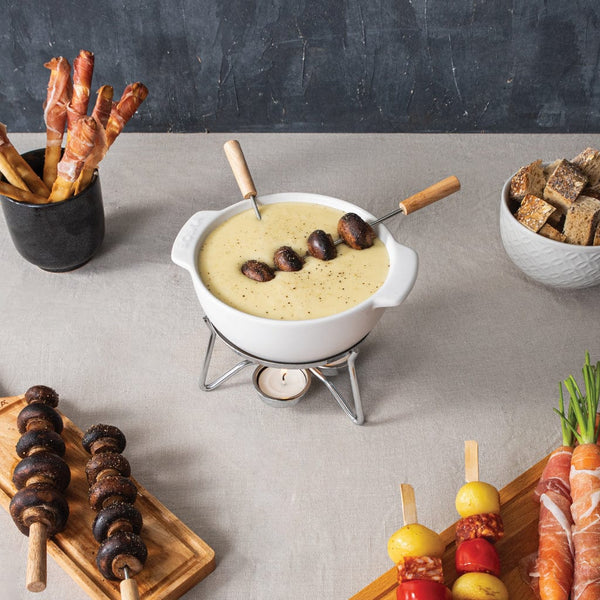 Set fonduta BOSKA Party - 750ml bianco - personalizzabile con logo