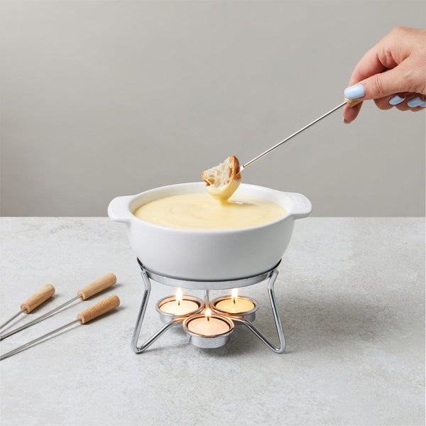 Set fonduta BOSKA Party - 750ml bianco - personalizzabile con logo