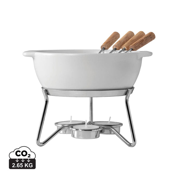 Set fonduta BOSKA Party - 750ml bianco - personalizzabile con logo