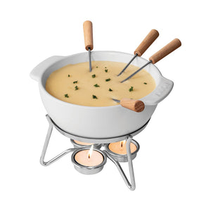 Set fonduta BOSKA Party - 750ml bianco - personalizzabile con logo