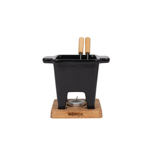Set fonduta BOSKA Tapas, nero nero - personalizzabile con logo