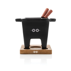 Set fonduta BOSKA Tapas, nero nero - personalizzabile con logo