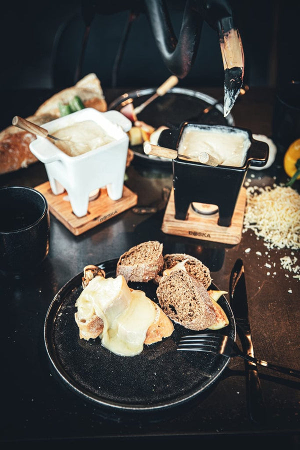 Set fonduta BOSKA Tapas, nero nero - personalizzabile con logo