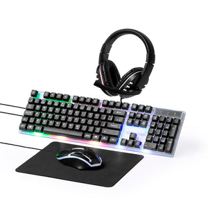 Set Gamer Thrym nero - personalizzabile con logo