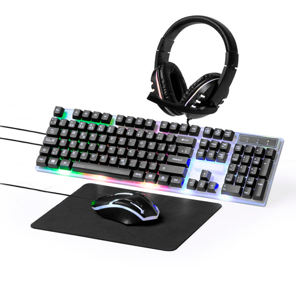 Set Gamer Thrym nero - personalizzabile con logo