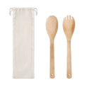 Set insalata in bamboo beige - personalizzabile con logo