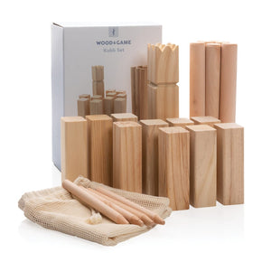 Set kubb in legno marrone - personalizzabile con logo