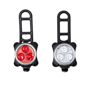 Set Luce di Sicurezza Bici Remko nero - personalizzabile con logo