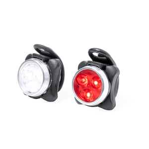 Set Luce di Sicurezza Bici Remko nero - personalizzabile con logo