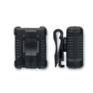 Set luci per bici ricaricabile Nero - personalizzabile con logo