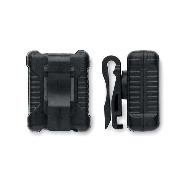 Set luci per bici ricaricabile Nero - personalizzabile con logo