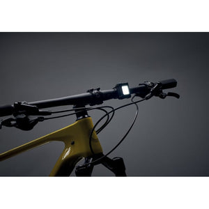 Set luci per bici ricaricabile Nero - personalizzabile con logo