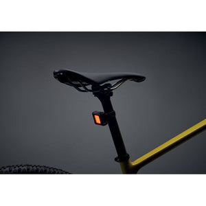 Set luci per bici ricaricabile Nero - personalizzabile con logo