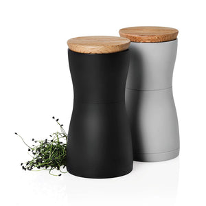 Set macina sale e pepe AdHoc Twin nero - personalizzabile con logo