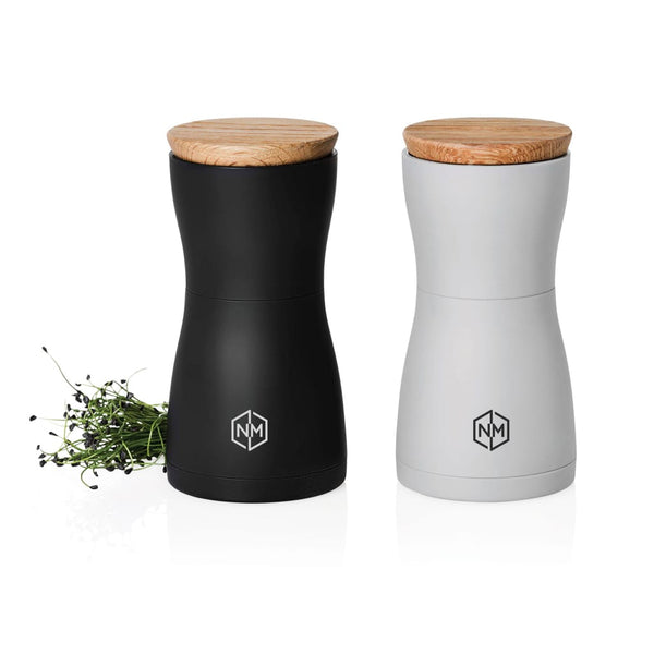 Set macina sale e pepe AdHoc Twin nero - personalizzabile con logo