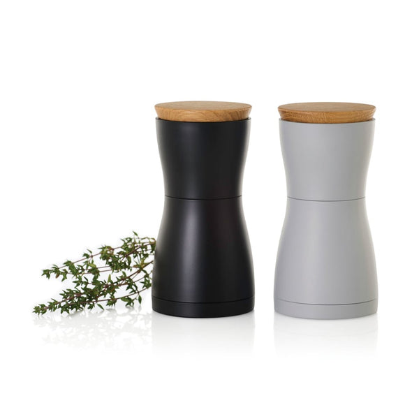 Set macina sale e pepe AdHoc Twin nero - personalizzabile con logo