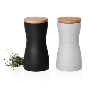 Set macina sale e pepe AdHoc Twin nero - personalizzabile con logo