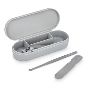 Set manicure 3 pezzi Mira Grigio - personalizzabile con logo