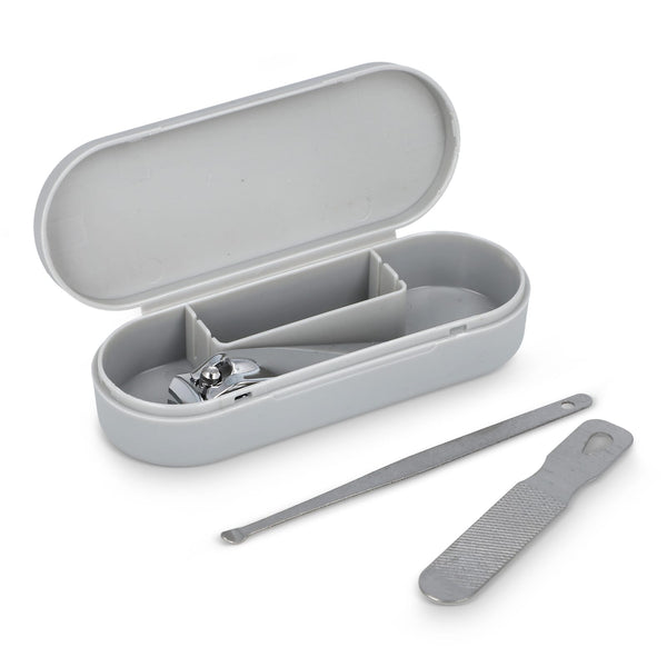 Set manicure 3 pezzi Mira Grigio - personalizzabile con logo