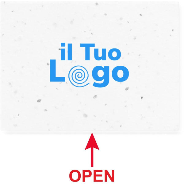 Set memo con semi bianco - personalizzabile con logo