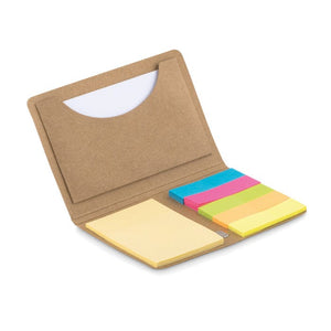 Set memo e segnapagina beige - personalizzabile con logo