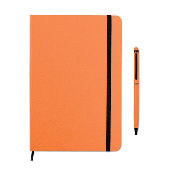 Set notebook arancione - personalizzabile con logo