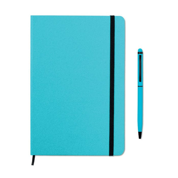 Set notebook azzurro - personalizzabile con logo
