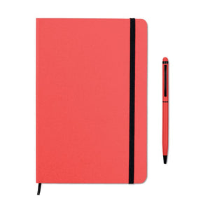 Set notebook rosso - personalizzabile con logo