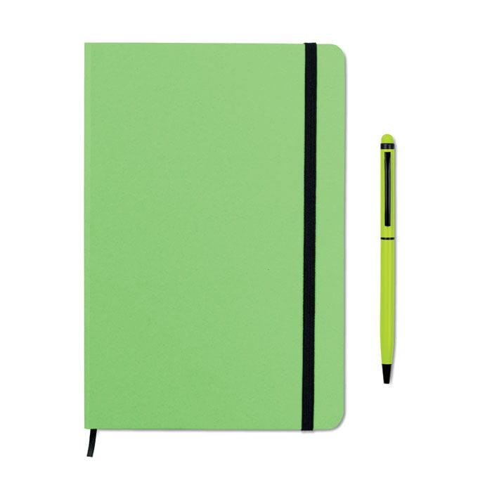 Set notebook verde calce - personalizzabile con logo