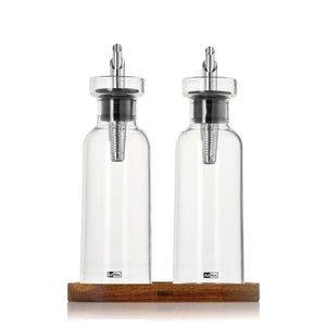 Set olio e aceto AdHoc Menage AromaPour da 300ML trasparente - personalizzabile con logo
