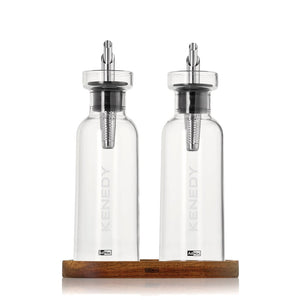 Set olio e aceto AdHoc Menage AromaPour da 300ML trasparente - personalizzabile con logo