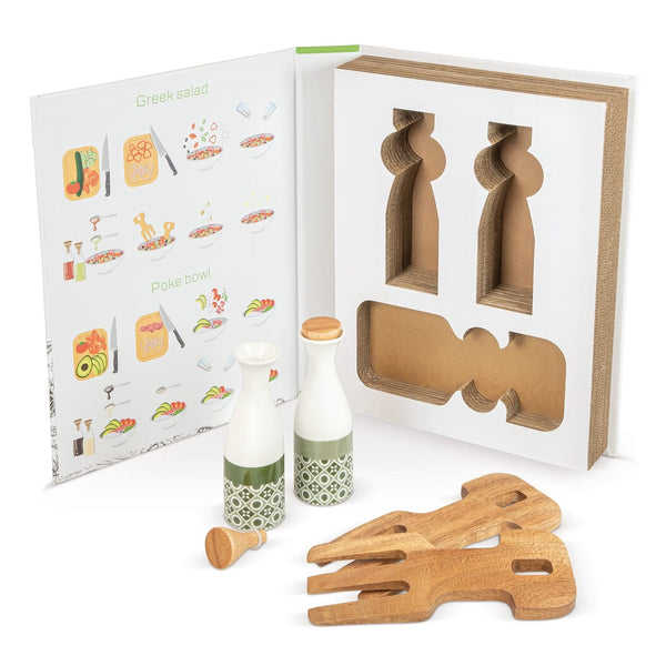 Set Olio Sale & Aceto beige - personalizzabile con logo