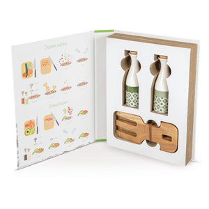 Set Olio Sale & Aceto beige - personalizzabile con logo