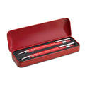 Set penna a sfera e matita rosso - personalizzabile con logo