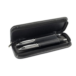 Set penna a sfera e roller Nero - personalizzabile con logo