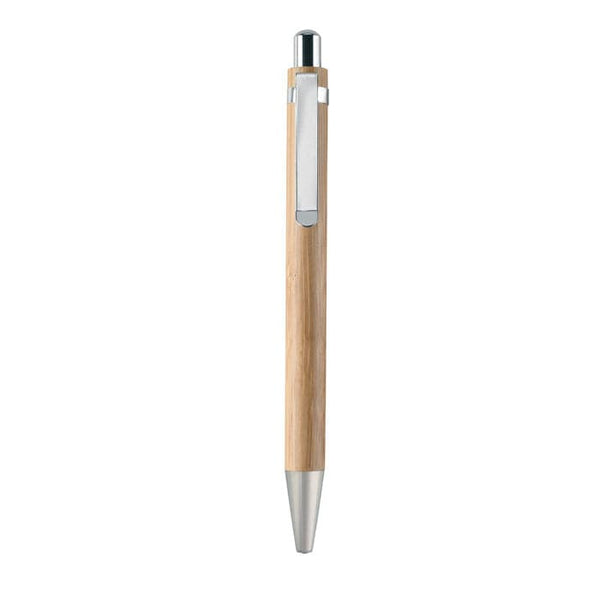 Set penna e matita in bambu beige - personalizzabile con logo