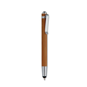 Set penna e matita in bambu beige - personalizzabile con logo