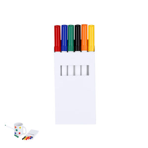 Set Pennarelli Kuyam bianco - personalizzabile con logo