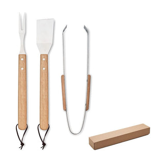 Set per barbecue Oakwood natural - personalizzabile con logo