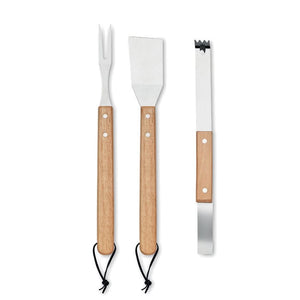 Set per barbecue Oakwood natural - personalizzabile con logo