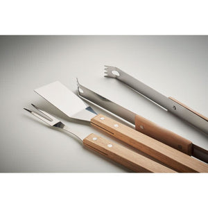 Set per barbecue Oakwood natural - personalizzabile con logo