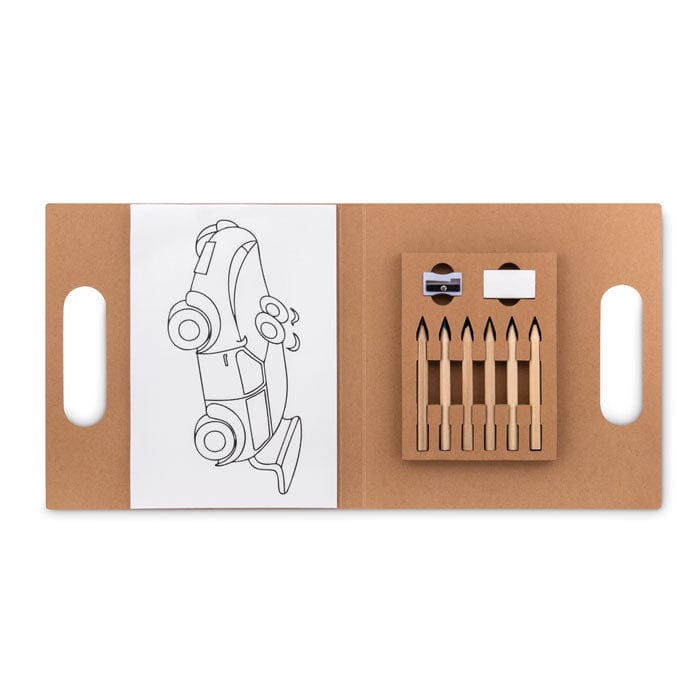 Set per colorare valigetta beige - personalizzabile con logo