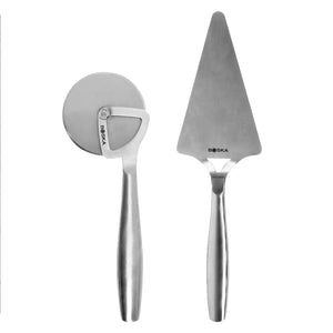 Set pizza BOSKA Copenhagen color argento - personalizzabile con logo