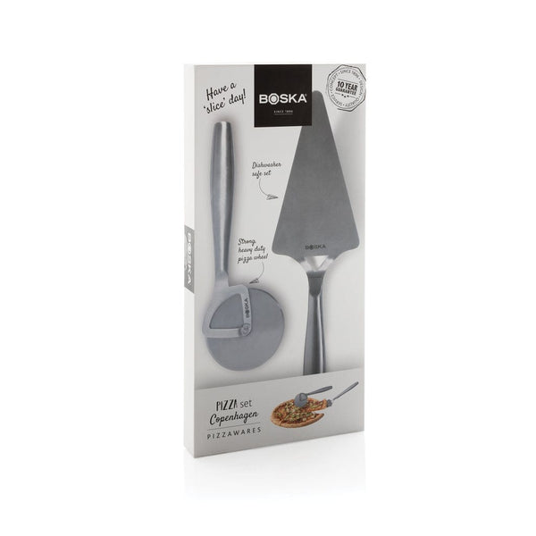 Set pizza BOSKA Copenhagen color argento - personalizzabile con logo