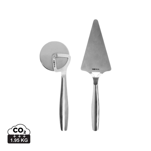 Set pizza BOSKA Copenhagen color argento - personalizzabile con logo
