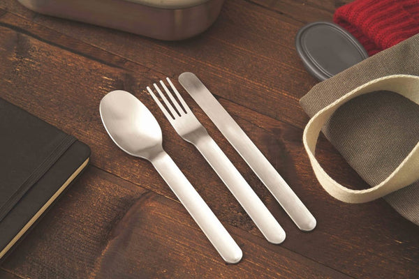 Set posate Black+Blum color argento - personalizzabile con logo