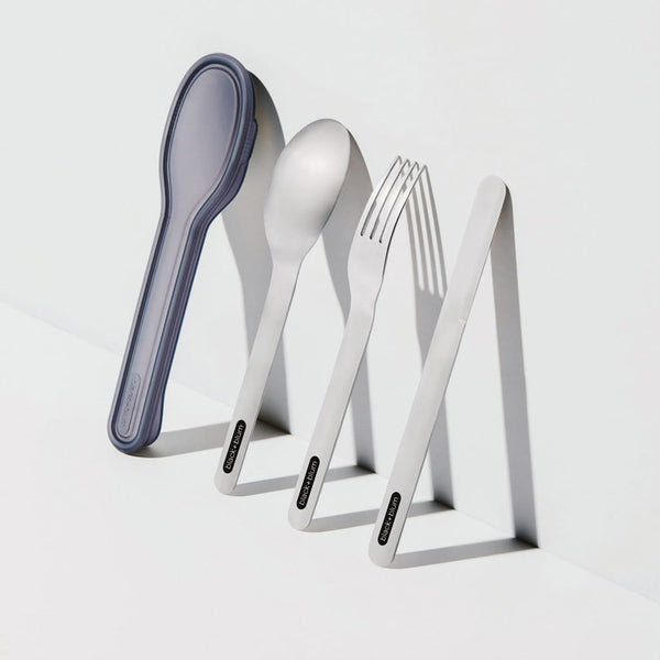 Set posate Black+Blum color argento - personalizzabile con logo