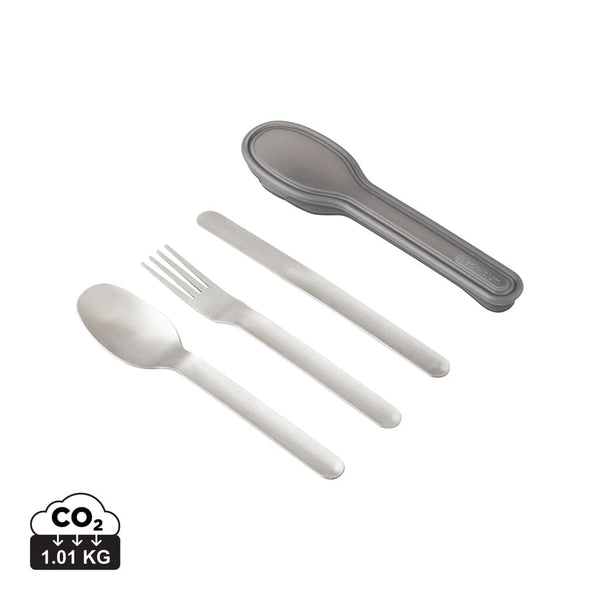 Set posate Black+Blum color argento - personalizzabile con logo